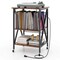 Costway Record Player Stand Vinyl Record Storage Table Holds Up to 120 Vinyl Records Grey/Coffee
